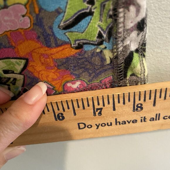 Disney Parks Mickey Pajama Pants Womens Large Lounge Stretch Graffiti - Picture 11 of 16